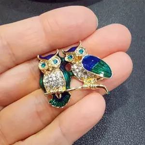 [하프클럽/]부엉이장식 행운재물부토 악세사리브로치