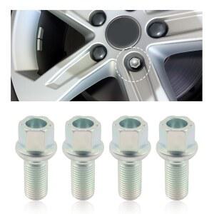4PCS M14x1.5 러그 볼트, 스코다 아우디 A3 A4 A5 A6 시트 레온 알테아 폭스바겐 비틀과 호환되는 고경도 휠 17mm 헥스 스터드 OEM#WHT001812, WHT002437