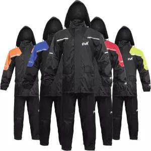 남녀 공용 HWK 모터사이클 레인 수트 반사 재킷과 바지가 있는 투피스 방수 기어 라이딩을 위한 사계절