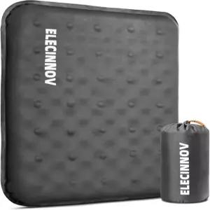 장거리 비행을 위한 풍선 시트 쿠션 자체 팽창 메모리 폼 스타디움 경량 캠핑 의자 패드 비행기 야외 여행용 블리처 오피스 자동차 백팩킹(그레이) Gray-1pack Standard