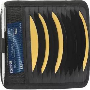 자동차용 클로피악 CD 바이저 홀더 메시 포켓 1개 펜 탄성 스트랩이 있는 12개 DVD 정리함