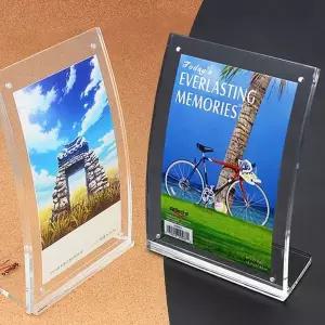 자석액자 L자 커브형 아크릴 스텐드 POP 포토 프레임