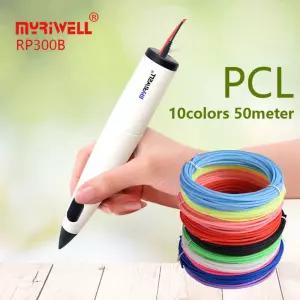 Myriwell RP300B 저온 3D 펜 PCL 필라멘트 포함 직경 1.75mm 크리스마스 생일 선물