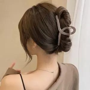 뒷머리고정핀 여성 묶음머리 꼬임 헤어집게 베이직 컬러 왕집게핀