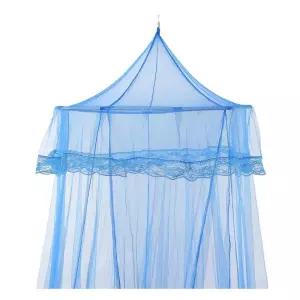 비타리토 캐노피 모기장 블루 레이스 방충망천장 방충망 차단 케노피 공주 여름 침대 실내