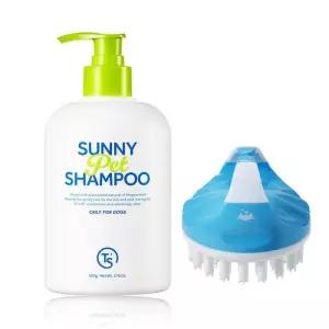 TS 써니 애견샴푸 펫샴푸 강아지용품 500g 브러쉬 목욕솔 포함