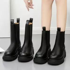 여성 블랙 미들 롱 밴딩 첼시부츠 여자신발 여성신발 부츠