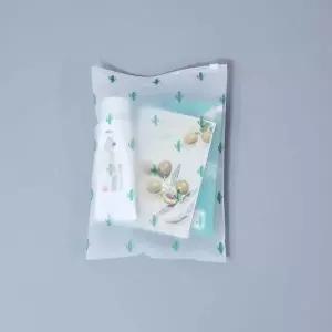 다회용 선인장 반투명 여행용 정리 지퍼백 1호 20X28