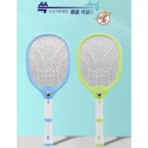 충전 전자 파리채 모기 001-808 원버튼 해충 벌래 퇴치기 잔류전기 NO 원버턴 안전한 모기채