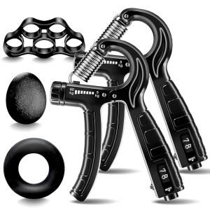 그립 근력 강화기 트레이너 세트 핑거 스트레처 클릭 핸드 가능한 카운터 조절 5팩 2팩
