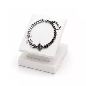 남성 루이비통 인스팅트 브레이슬릿 팔찌 실버 M00508