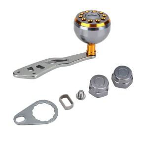 라운드 베이트 골드 그립 핸들 낚시 캐스트 금속