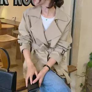 테일러드 카라 여성 간절기 클래식 트렌치 코트