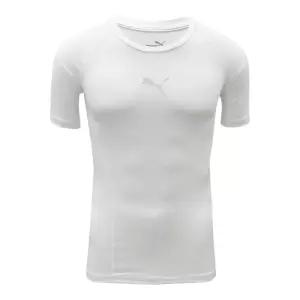 푸마 리가 베이스레이어 티 SS ASIA SP 65663504트레이닝반팔 남자 헬스복 흰색 기본 심플 로고 남성라운드