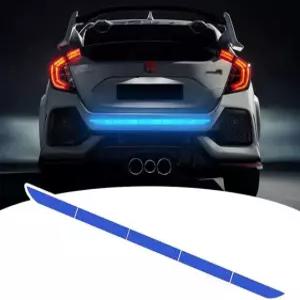 랜즈미안 자동차 후방 범퍼 커버 가드 반사 스티커 긁힘 방지 트렁크 경고 보호대 범용 SUV 픽업 트럭(파란색) red