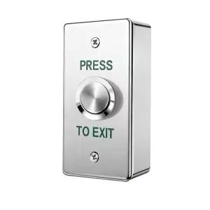 푸시 투 엑시트 버튼 DC12V 스테인리스 원형 도어 릴리스 스위치 표면 장착 백 박스 출입 제어 시스템용