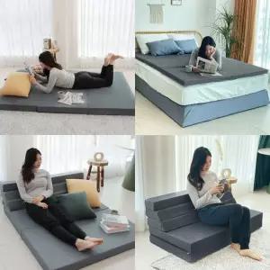 5단 접이식 매트리스 기절 바닥 매트 토퍼 3단 침대 원룸 자취 수면 메트리스