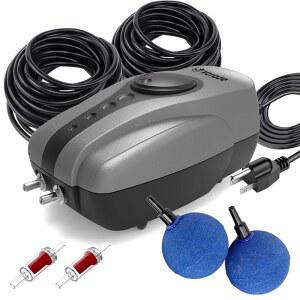 체크 밸브 에어 스톤 항공 튜브가 키트, VCRAZE 1000갤런의 폭기 야외 장착된 에어레이터 연못용 올인원 펌프 연못 최대