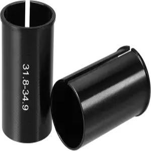 X AutoHOX 2개 자전거 시트 포스트 튜브 어댑터 리듀싱 슬리브 알루미늄 합금 블랙