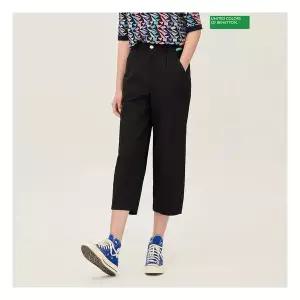 베네통 백밴딩 항아리 배기 데님팬츠 BADP14441 466320