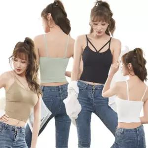 A에디션 Y자 스트랩 예쁜 몸매 브라캡 여자 끈나시 미들 나시