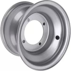 18X9.50 8 ATV 휠 림 알루미늄 합금 고강도 8인치 허브 고 카트 실버 4홀 구멍 간격 110mm/4.33인치