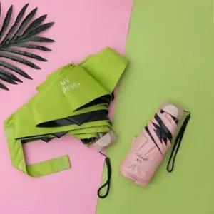 우양산 컬러 5단 가벼운 암막 여름 자외선차단 필수 접이식 포켓 휴대용 외출 양산 우산 초경량 미니