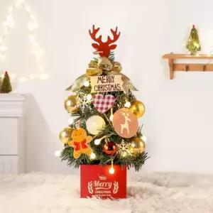 40cm 메리 슈슈 트리 풀세트(전구포함) 미니 데코 크리스마스 장식용 DIY