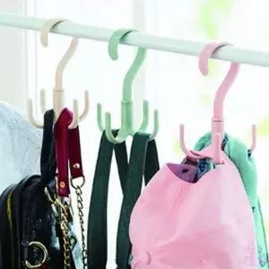 (색상 랜덤발송)미니 옷 손수건 스카프 빨래 옷장 문어발 행거 고리