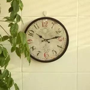 BS 디펍스타일 빈티지벽시계 월드맵파리