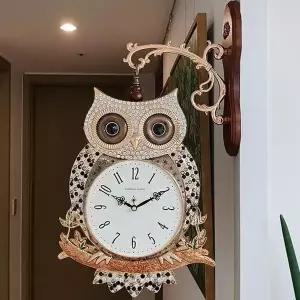 BS 모던부엉이 양면시계 (블랙펄)