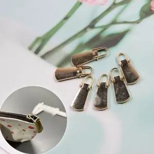 핀 타입 의류 가방 옷 손잡이 수선 지퍼 5P 골드