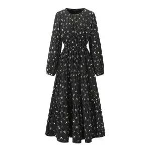 르샵 데일리 허리 끈 플라워 롱 원피스 DQ1OW003A 466612