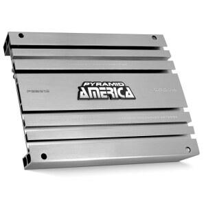 피라미드 2채널 자동차 스테레오 앰프 - 5000W 고출력 브리지 가능 오디오 사운드 자동 소형 스피커 박스(모스펫 포함), 크로스오버, 베이스 부스트 컨트롤, 실버 도금 RCA 입력 출력 PB3818
