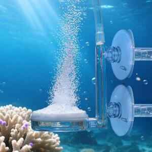 FNANJWQ 수족관 에어 스톤 디스크, 식물용 나노 버킷용 CO2 초고용해 버블 소형 에어스톤 어항 키트, 및 액세서리 버블러