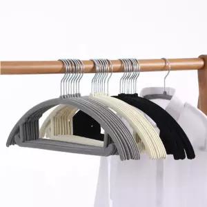 프리미엄 논슬립 옷걸이 40P 벨벳 고리회전 미끄럼옷장정리 아이디어 논옷 넌옷 니트 고급 매장행거 정장