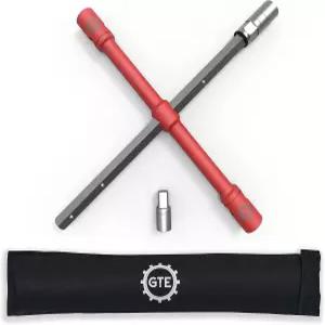 GTE 도구 - 러그스트롱 26인치 유니버설 컴팩트 렌치 세트 초강력 타이어 아이언 너트 리무버 토크 2배