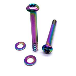 SRAM 플랫 마운트 캘 용 비니니우 티타늄 볼트, 12 스피드 T25 M5*15-17-22-27-32-37-42mm, SRAM용 브래킷 디스크 브레이크 경량 볼트/플랫 와셔