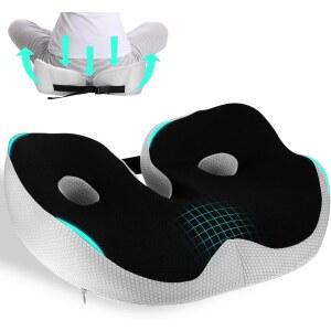 1pc 모양 메모리 쿠션 좌석 쿠션 가능한 너비 인체 조절 쿠션 미골 폼 공학적 정형