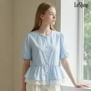 르샵 러블리 프릴 리본 버튼업 반팔 블라우스 DQ2BA010A 466719