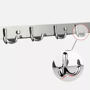 디자인후크 3후크 실버 다용도 벽걸이 스텐레스고정옷걸이 부착행거 모자걸이 수건걸이 후크 면행거