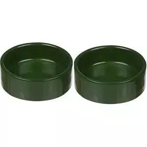 모스 그린 작은 세라믹 테라리움 접시 지름 3인치 X 1인치 높이 (2팩)