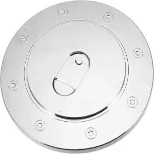 토요타 툰드라 2007-2019 스틱온 도어 필러 커버 실버 톤용 X 오토호 크롬 도금 연료 탱크 캡 장식