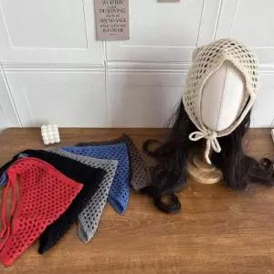 머리띠 니트 레이어드 스카프 삼각 두건 헤어 액세서리 헤어밴드