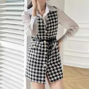 니트원피스 롱 원피스 조끼 간절기 미니 직장인 오피스룩