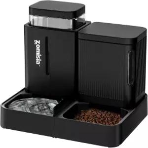 ZOMISIA 자동 고양이 사료 공급기 및 물 세트 180도 회전 가능한 2 in 1 중력 소형견 강아지 위한 반려동물