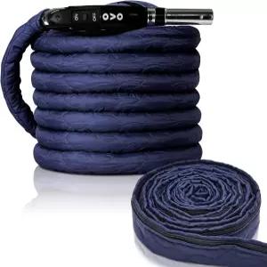 무케렌 37피트 중앙 진공 호스 커버 지퍼가 달린 범용 패딩 35~37피트 클리너 부품 액세서리 세탁기 쉽게