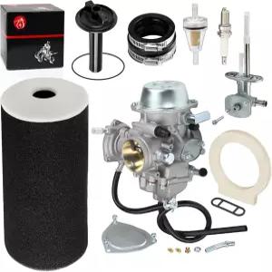 카뷰레터 카브 및 연료 밸브 펫콕 + 레버 에어 필터 폼 흡기 매니폴드 야마하 그리즐리 660 YFM660