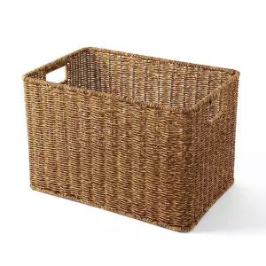 라탄짜임 사각 바구니(40x26cm) 피크닉바구니 보관함