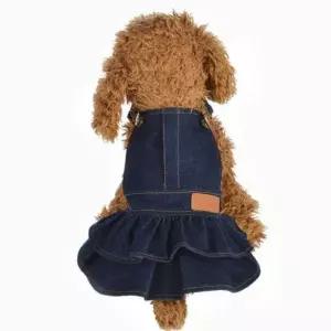 강아지 청치마 멜빵 원피스 데님 치마 옷 PET 애견